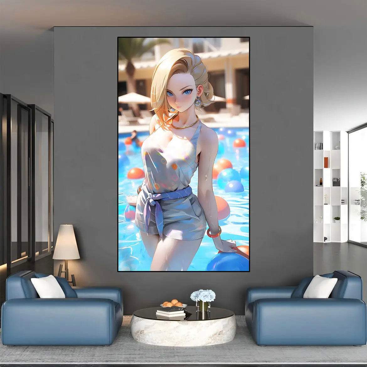ラズリ(lazuli)Dragon Ball WALL ART - Crystal Porcelain Painting - Aluminum Frame