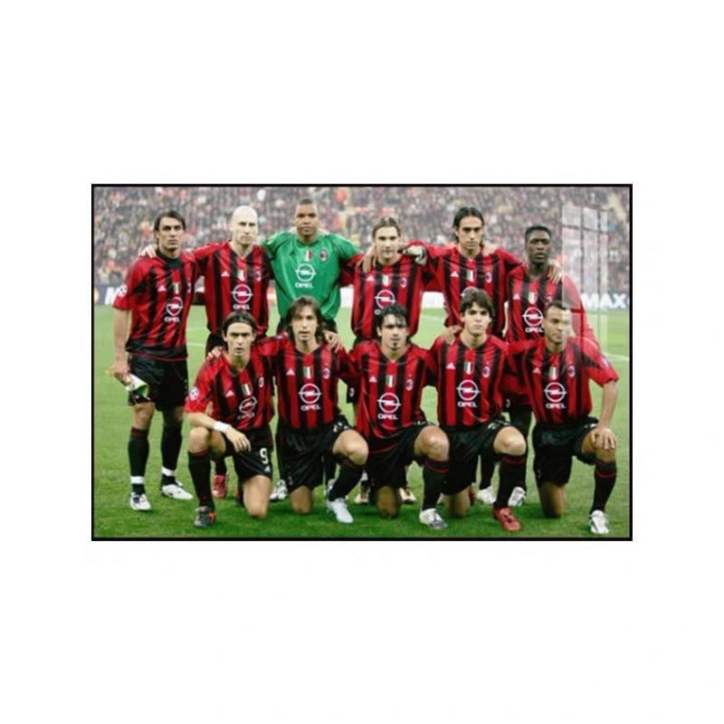 AC Milan 2003 Team Photo Inzaghi & Kaká Living Room Wall Art Football-Themed Poster Soccer Star Bedroom Decor