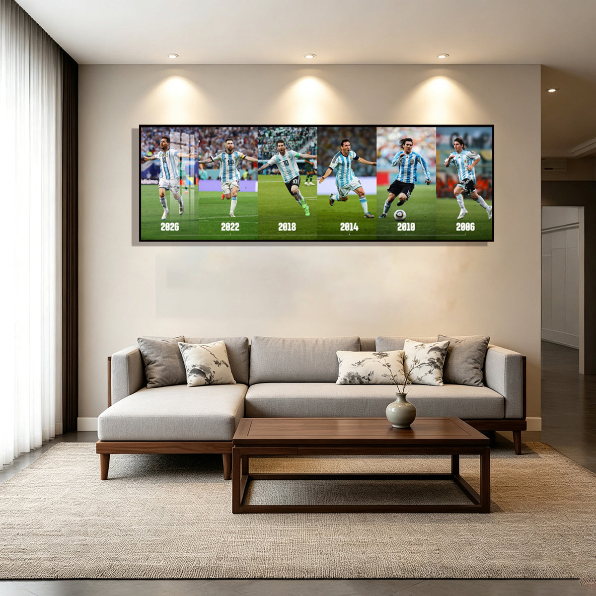 Messi football poster wall decoration art, Argentine star decoration