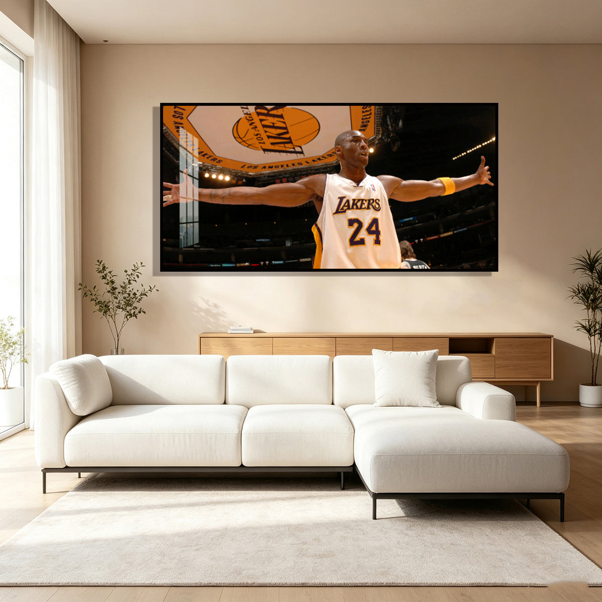 Bryant Kobe basketball star player NBA poster art wall hanging painting