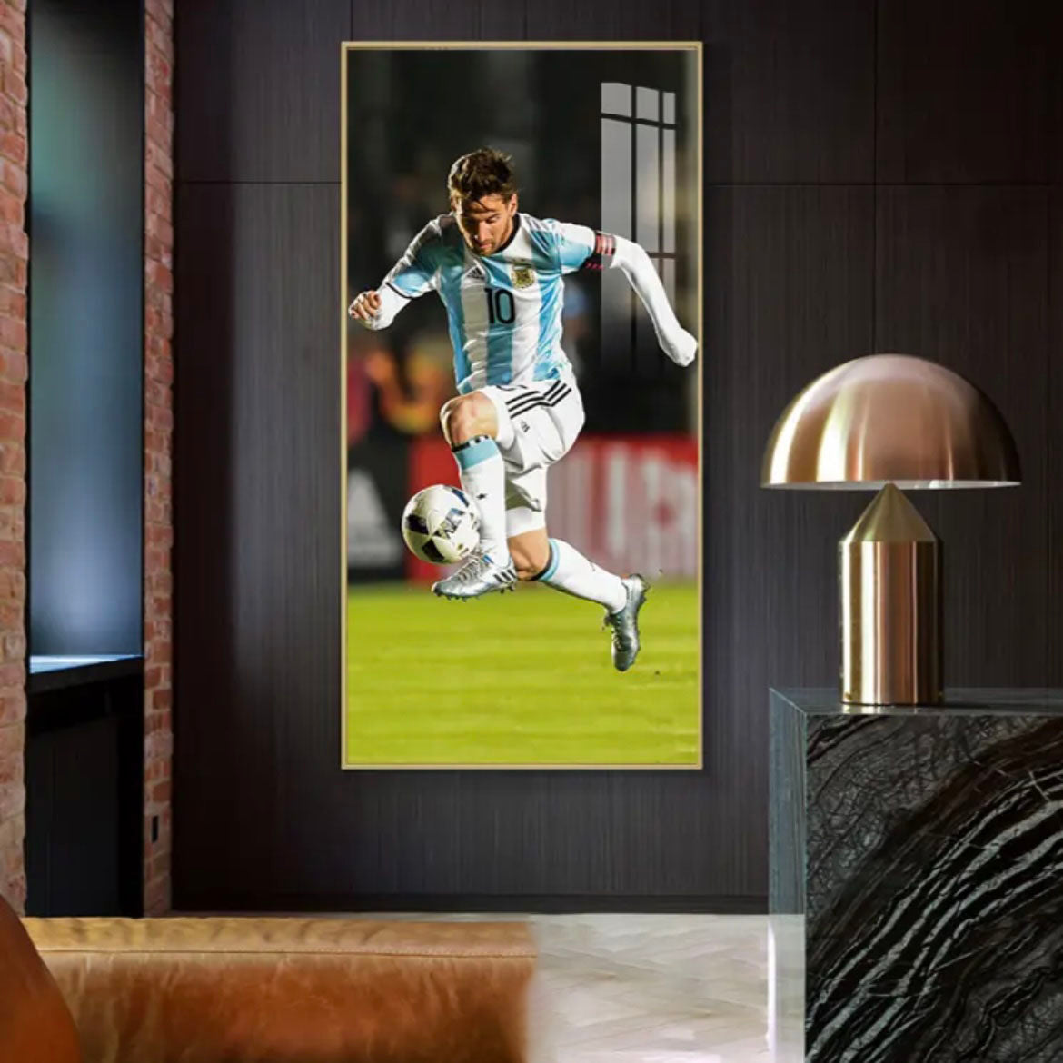 Lionel Messi GOAT Poster Wall Art – Argentina Football Legend Decor for Living Room & Bedroom