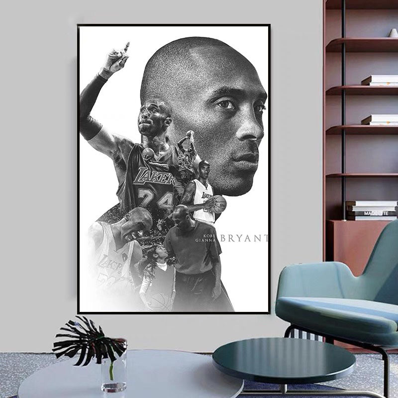 Kobe Bryant - Vertical 2:3 WallArt - Crystal Porcelain Painting - Aluminum Frame