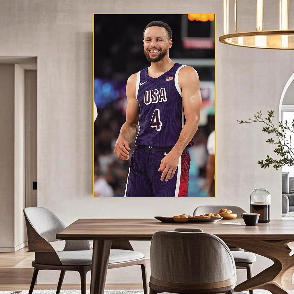 LeBron Curry Durant Team USA Olympics🥇 Vertical 2:3 WallArt