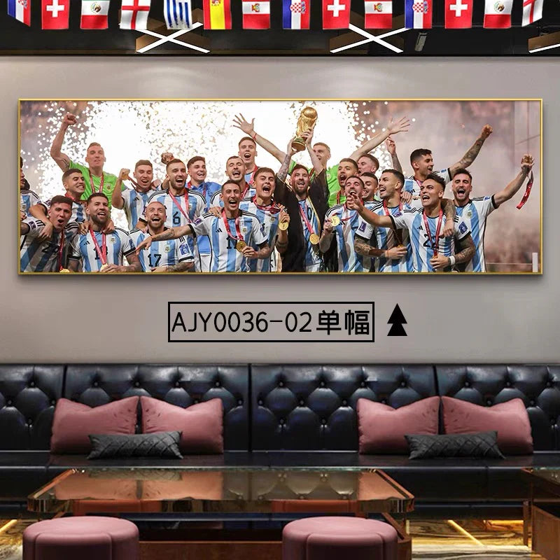 Lionel Messi Argentina 2022 World Cup - Horizontal 3:1 WallArt