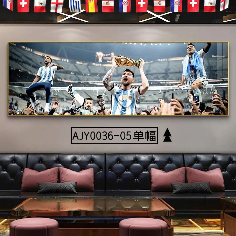 Lionel Messi Argentina 2022 World Cup - Horizontal 3:1 WallArt
