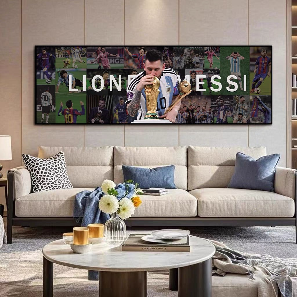 Lionel Messi Argentina 2022 World Cup - Horizontal 3:1 WallArt