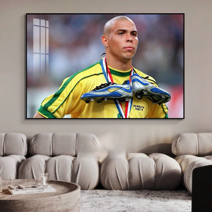 R9 Ronaldo Nazário “Century Double-Slide Tackle” - Horizontal 3:2 WallArt