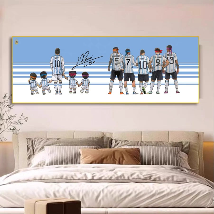 Lionel Messi Argentina 2022 World Cup - Horizontal 3:1 WallArt