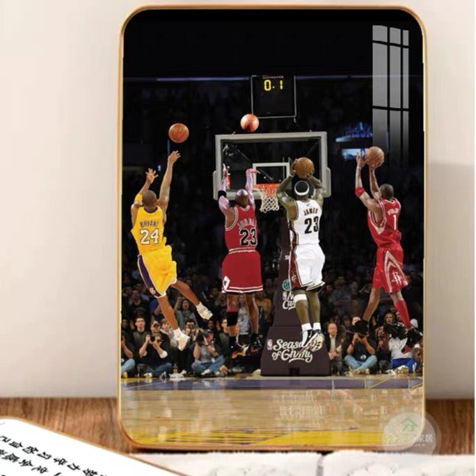 Kobe James Jordan Basketball Table Display Wall Art