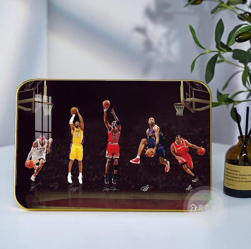 Kobe James Jordan Basketball Table Display Wall Art