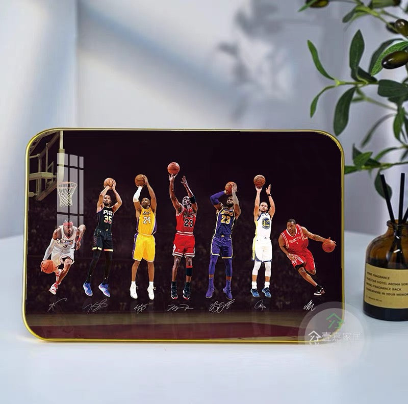 Kobe James Jordan Basketball Table Display Wall Art