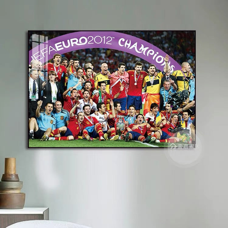 2024 European Cup Champions Wall Art – Spain / England / Portugal Football National Team Poster