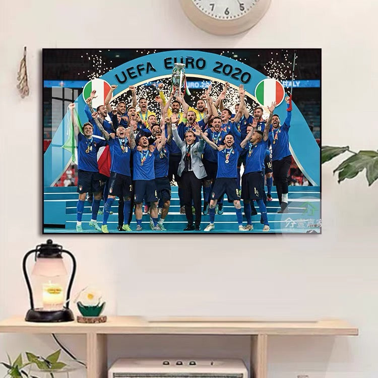 2024 European Cup Champions Wall Art – Spain / England / Portugal Football National Team Poster