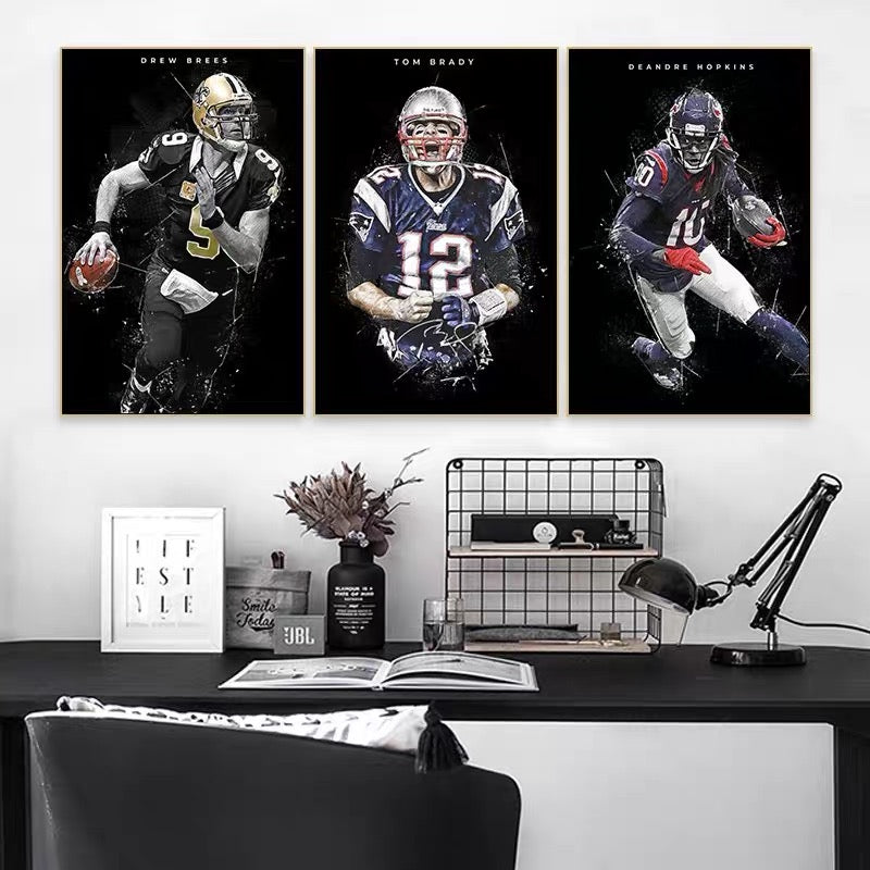 American Football Wall Art Poster – Sports Bar & Betting Shop Decor