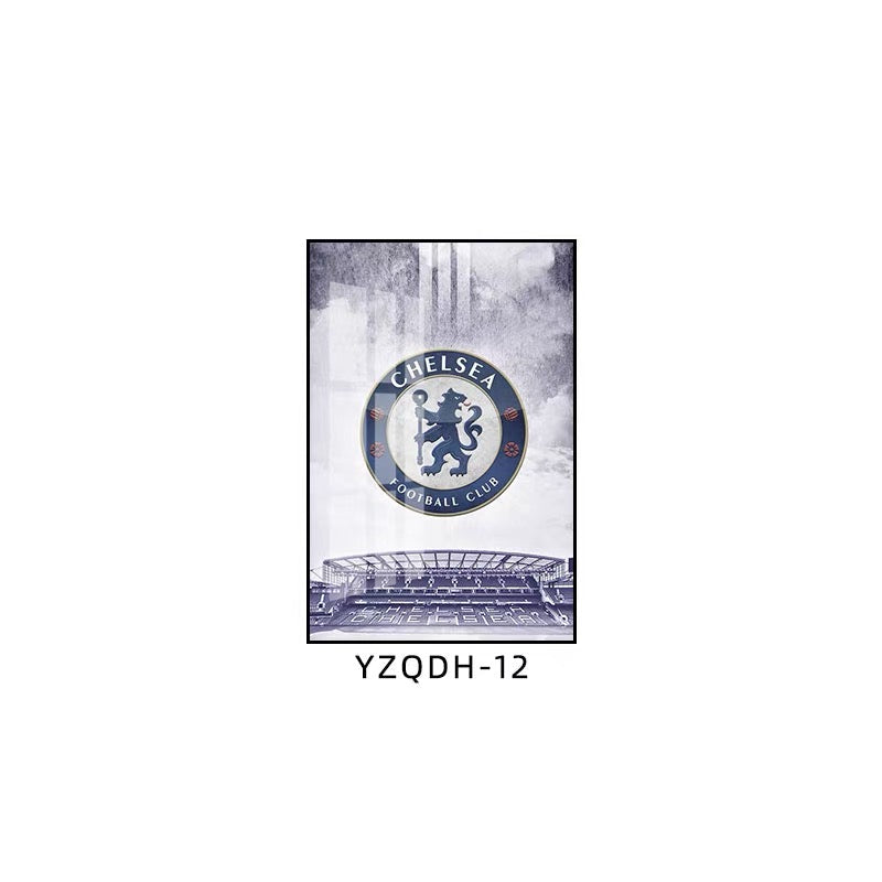 European Football Club Crest Wall Art – Iconic Team Logo Poster