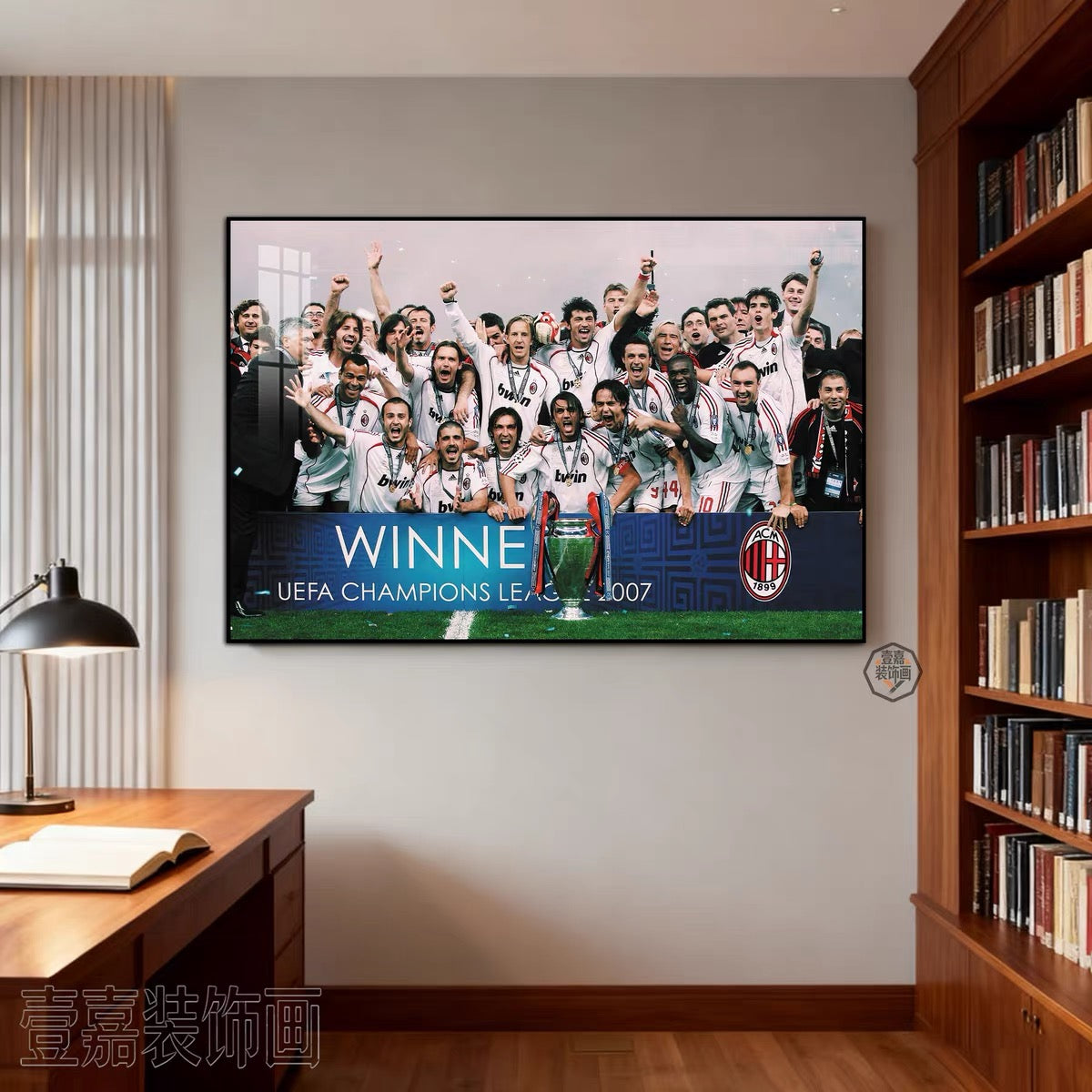 AC Milan 2007 Champions League Poster – Rossoneri Celebration Wall Art