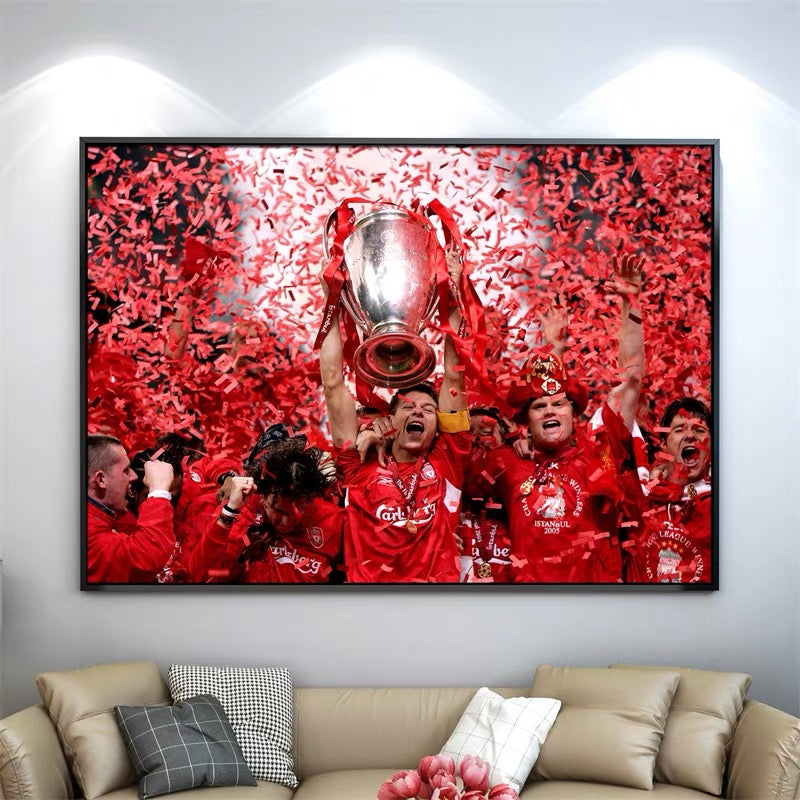 Gerrard Liverpool Wall Art – Classic Football Poster for Fans