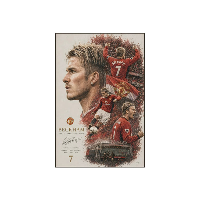 David Beckham Football Manchester United Club Decoration Poster Hanging