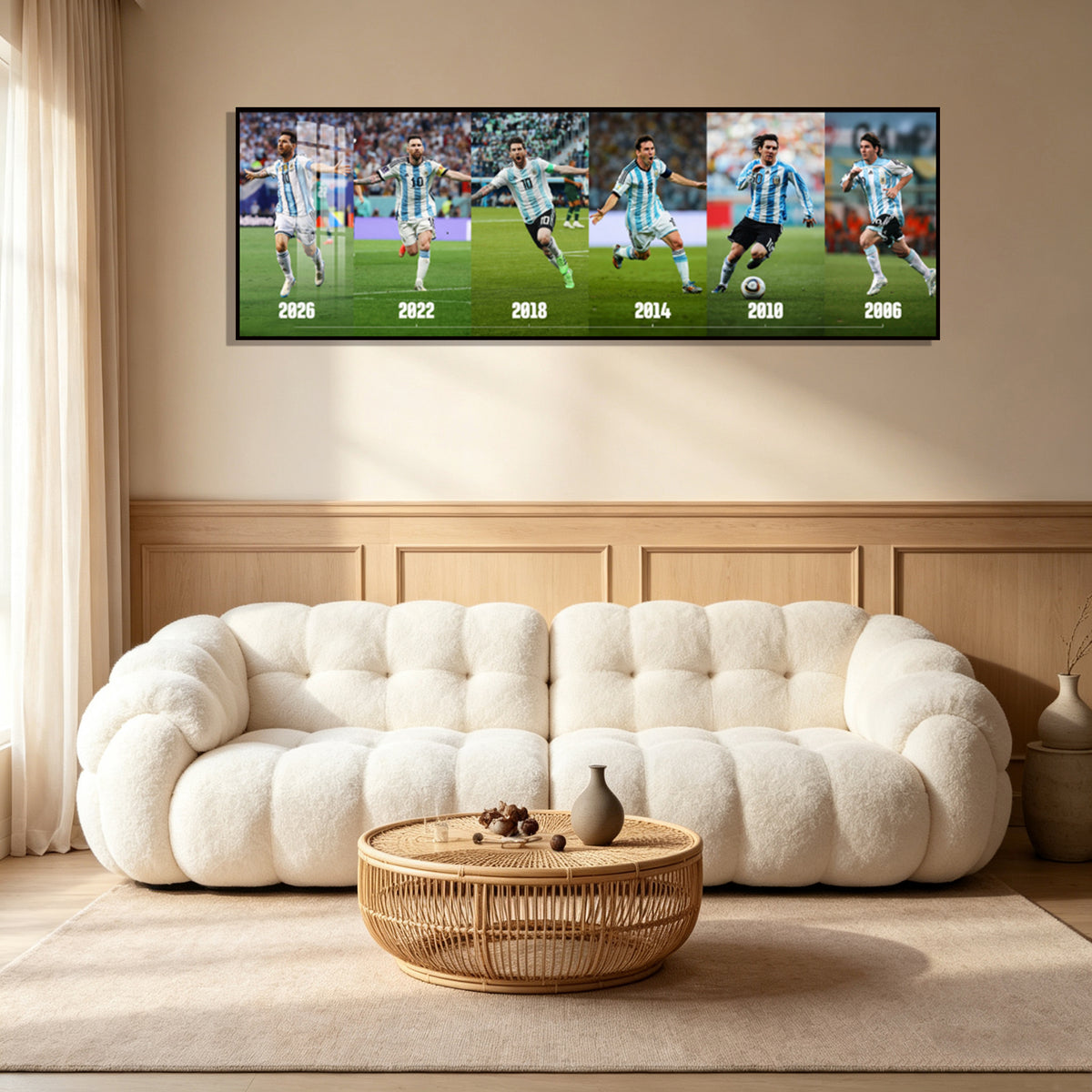 Messi football poster wall decoration art, Argentine star decoration