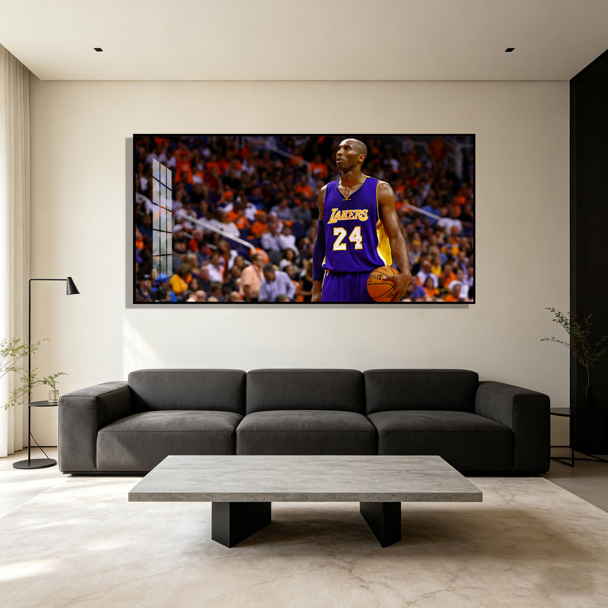 Bryant Kobe basketball star player NBA poster art wall hanging painting