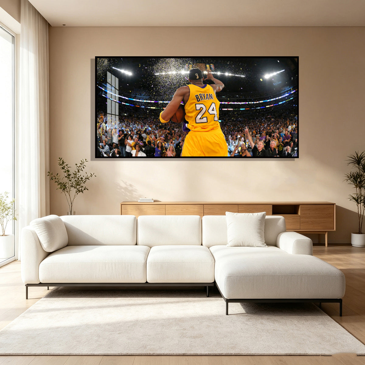 Bryant Kobe basketball star player NBA poster art wall hanging painting