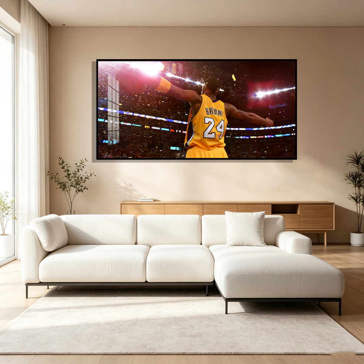 Bryant Kobe basketball star player NBA poster art wall hanging painting