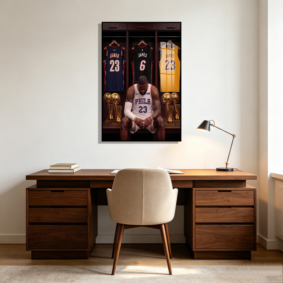 LeBron James Basketball NBA Poster Wall Art Decoration Lakers
