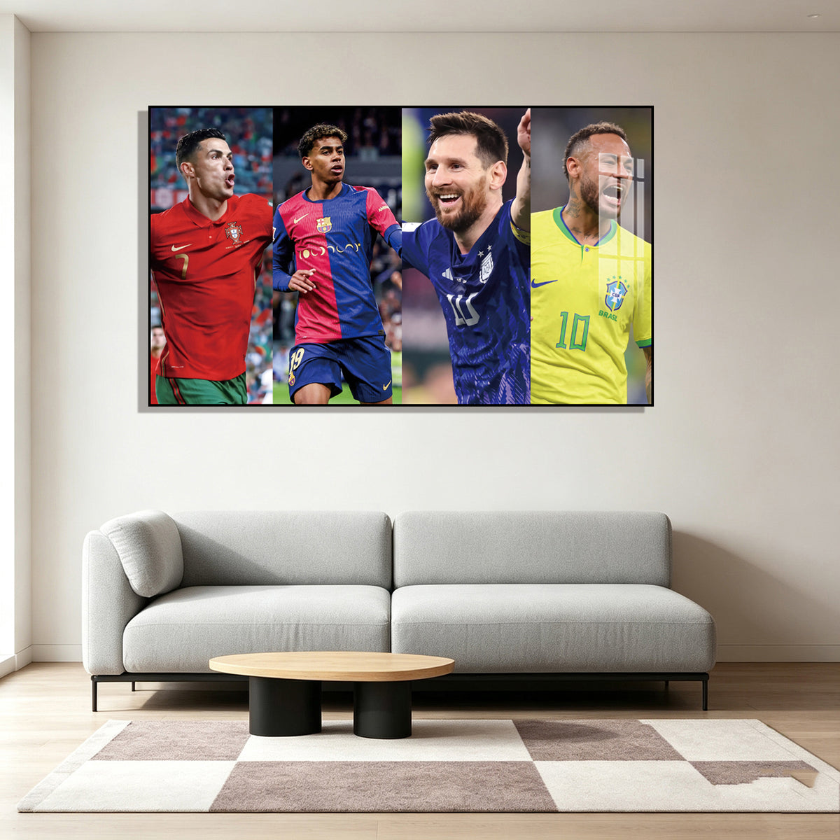 Football Ronaldo Messi Yamal Neymar Decorative Art Wall Poster Star Hanging Painting